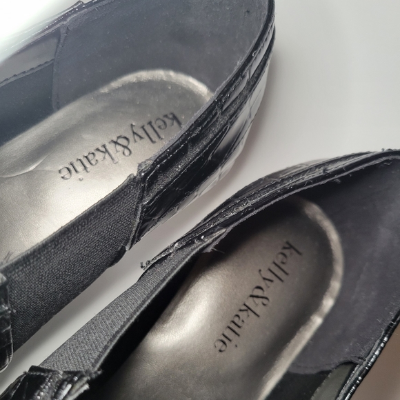 Kelly & Katie Women's Black Buckle Ankle Heels - Picture 2 of 7